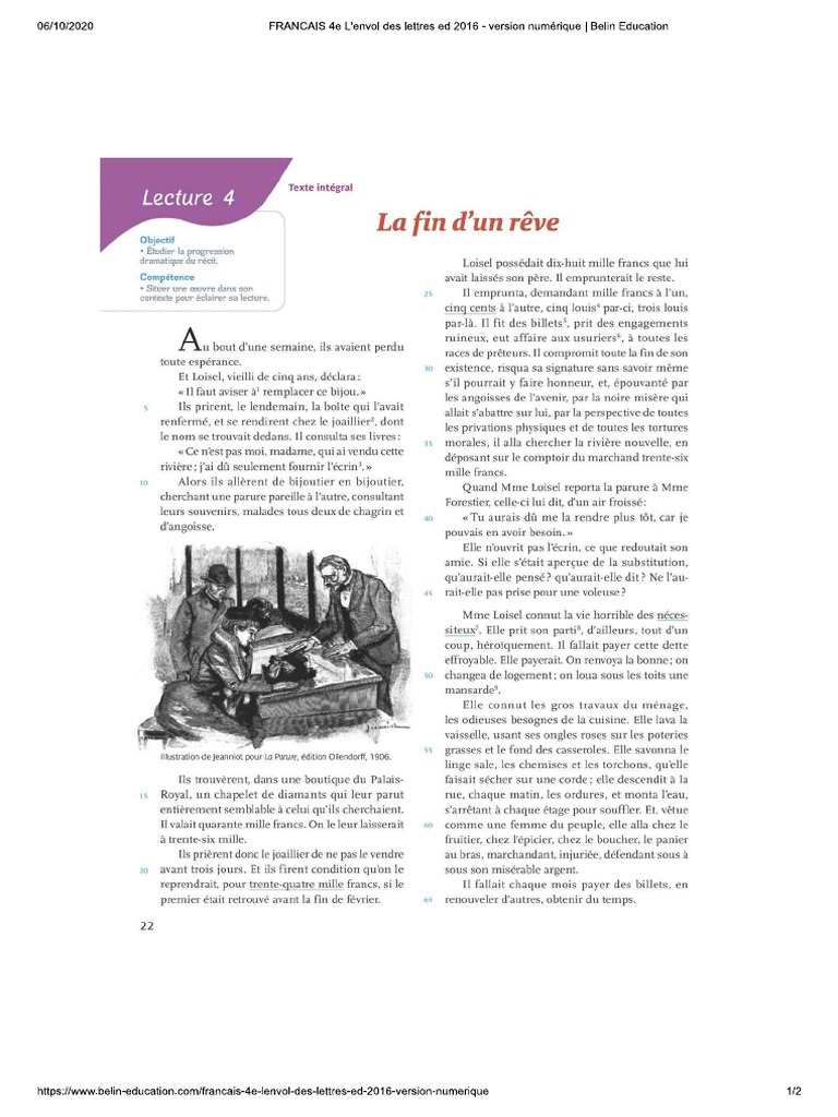 L'envol Des Lettres 4e PDF