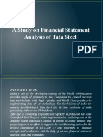A Study On Financial Statement Analysis of Tata Steel