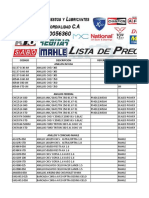 Lista Repuestos La Coordialidad