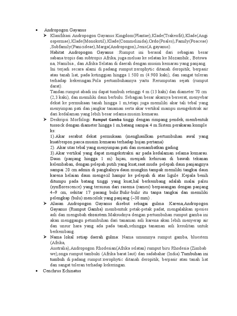 Rumput Gamba | PDF