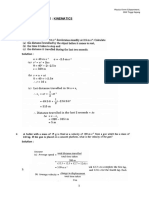Tutorial Chapter 2: Kinematics: Physics Form 6 Department, SMK Tinggi Kajang