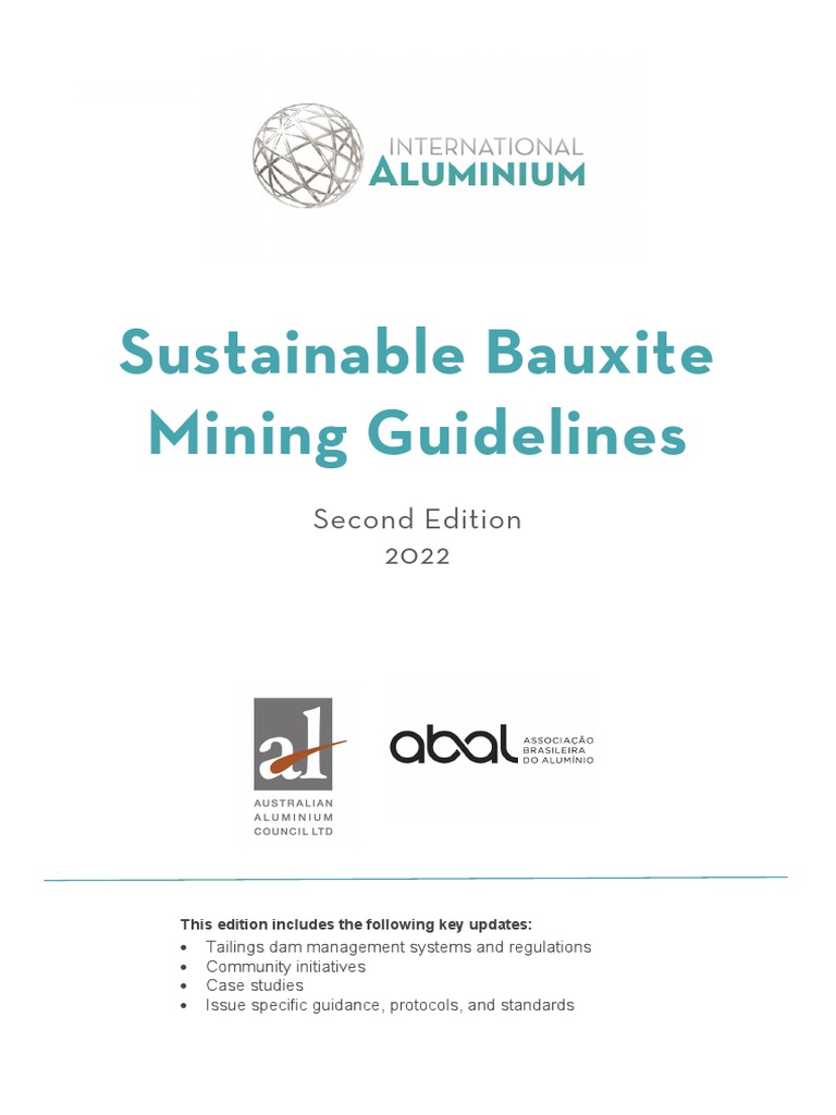 Sustainable Bauxite Mining Guidelines 2022 PDF Mining Sustainability