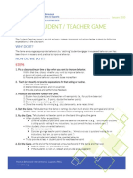 The Student / Teacher Game: What Is It?