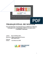 Una Aproximación A La Promoción de La Resiliencia en Menores Extranjeros No Acompañados (MENA) en Centro de La Comunidad Valenciana