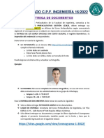 Comunicado 16 Entrega de Documentos