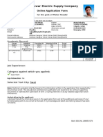 PESCO Online Application Form for Meter Reader Post