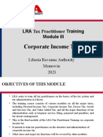 Corporate Income Tax: LRA Tax Practitioner Training