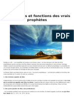 Les Qualites Et Fonctions Des Vrais Prophetes