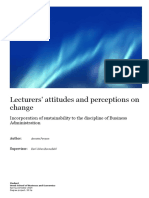 Qualitattive Research On Lectures Sustainability