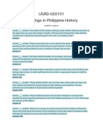UGRD-GE6101 Readings in Philippine History MidTerm