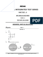 All India Integrated Test Series: JEE (Advanced) - 2022