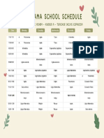 Soft Cute School Schedule Planner Facebook Post (Presentation (169) ) (11 × 8.5 CM)