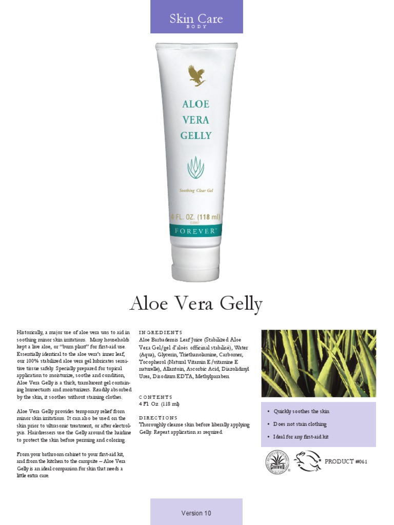 Aloe Vera Gelly (Stabilized Aloe Vera Gel/gel D'aloès Officinal Stabilisé) PDF