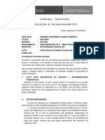 PRENDA VEHICULAR Tribunal Resol 323-2009-SUNARP-TR-T