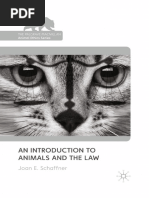 SCHAFFNER - An Introduction To Animals and The Law by Joan E. Schaffner (2011)