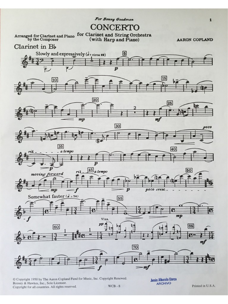 COPLAND Concerto PDF