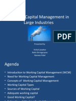 Working Capital Management in Large Industries