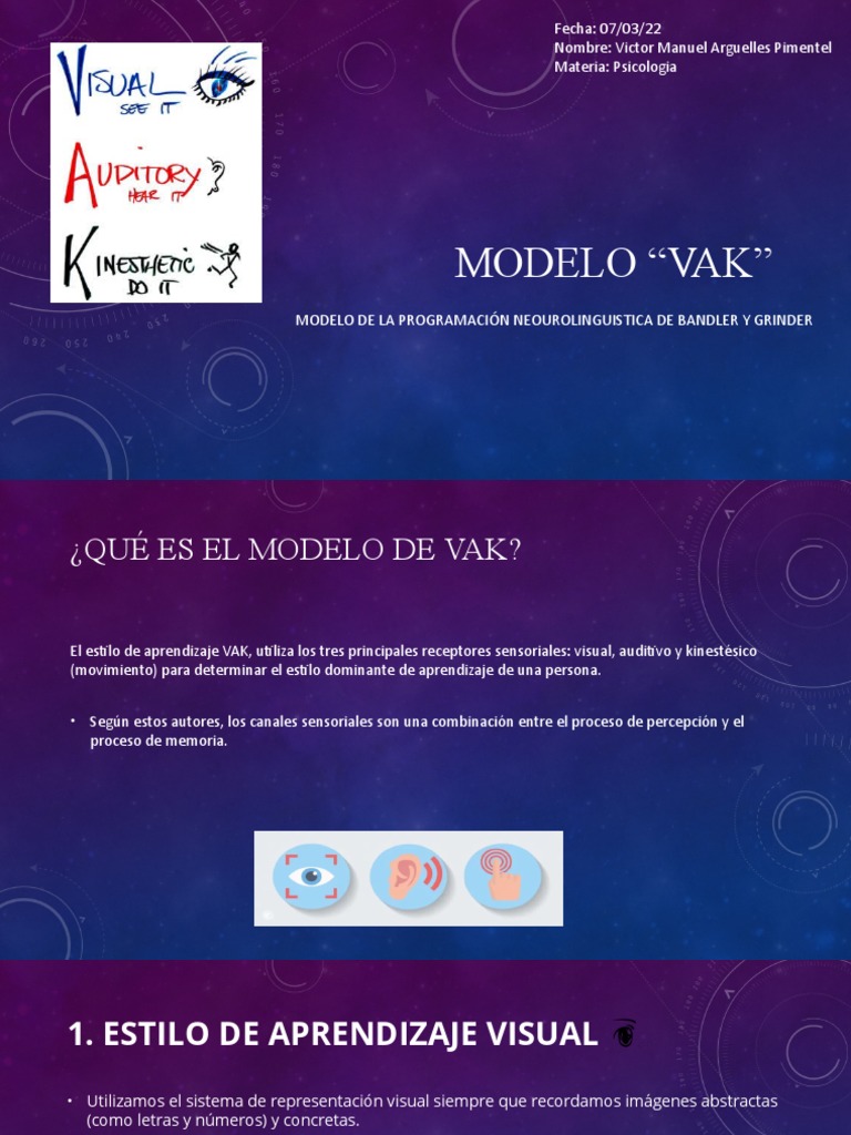 Estilos de Aprendizaje según el Modelo VAK | PDF | Aprendizaje