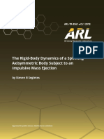 The Rigid-Body Dynamics of A Spinning Axisymmetric Body Subject To An Impulsive Mass Ejection