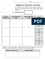 Distance & Midpoint Partner Activity: My Ordered Pair