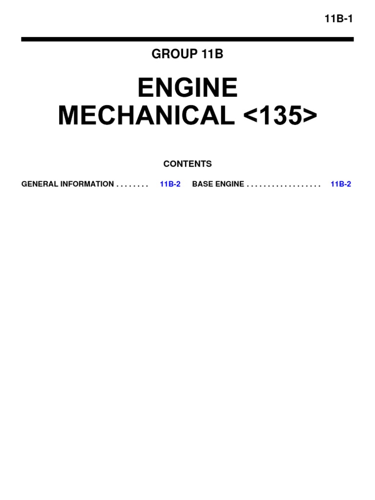 11B Engine Specifications Overview | PDF | Piston | Bearing (Mechanical)