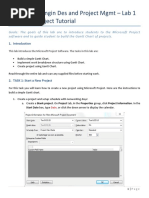 CENG 3264: Engin Des and Project MGMT - Lab 1 Microsoft Project Tutorial