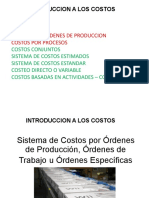 Costos Por Ordenes