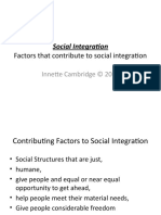 Factors That Contribute To Social Integration