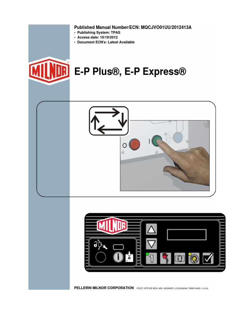 Manual Lavadora Extractora Milnor Pellerin 4 PDF Relay Valve