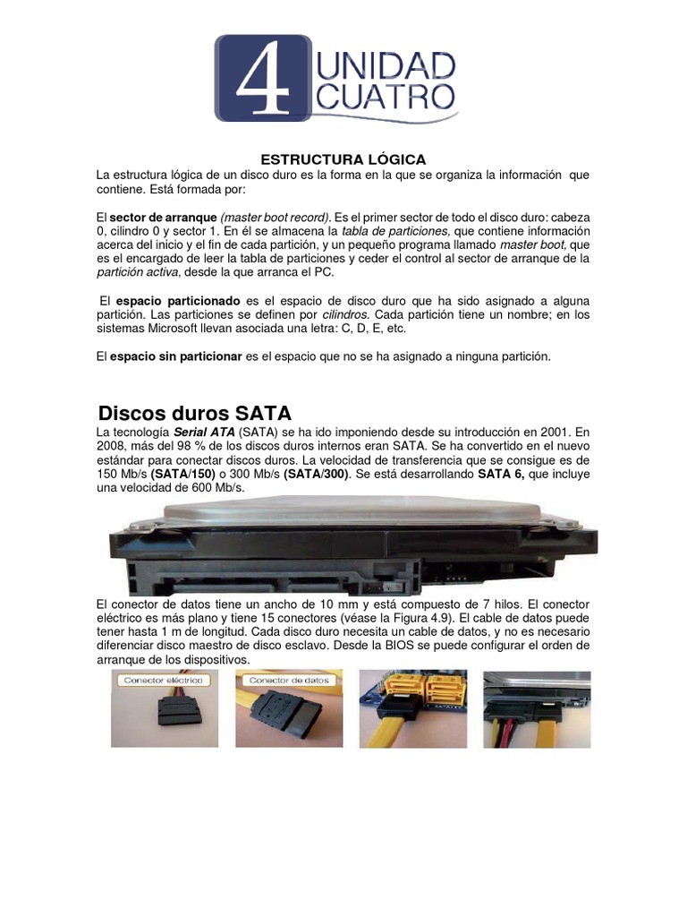 Estructura Lógica. PRIMERO DE INFO | PDF | Disco duro | Unidad de ...