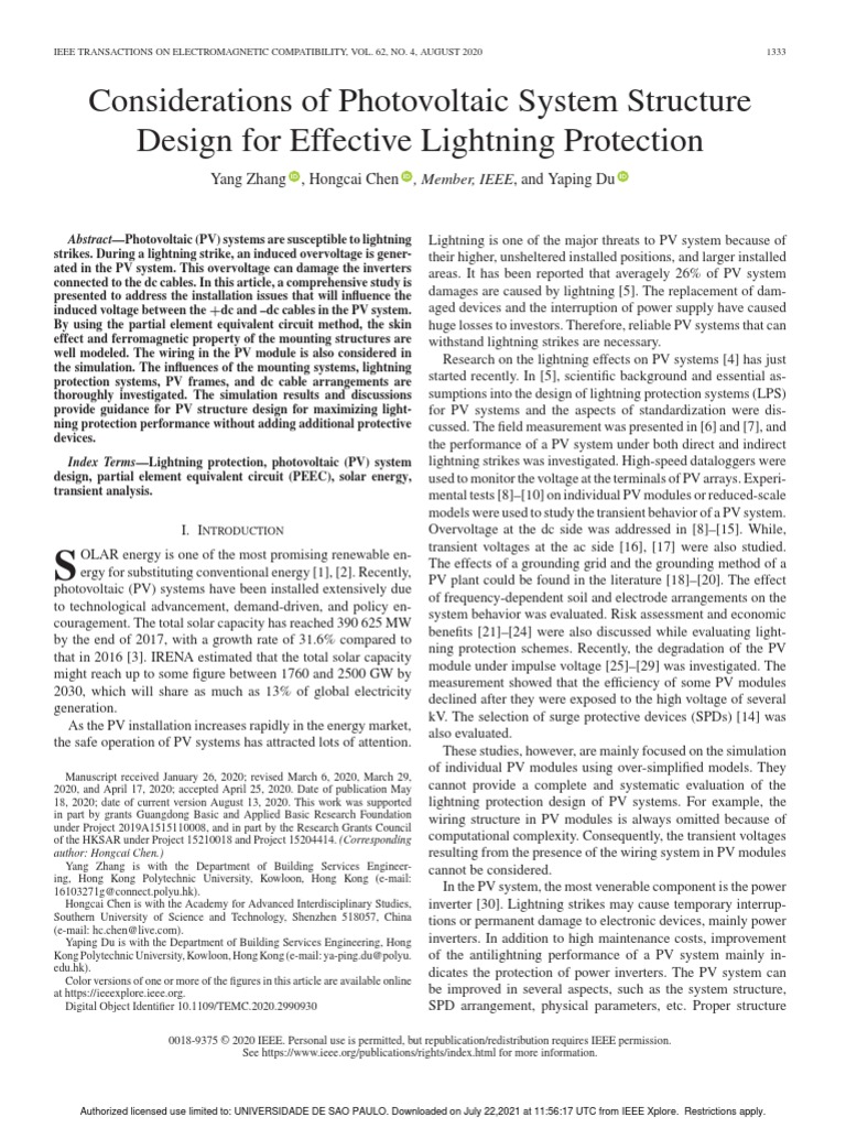 Considerations of Photovoltaic System Structure Design For Effective ...