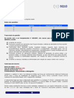 Prova Questão Gabarito Preliminar Oficial: A 69 X B 55 X C 56 X