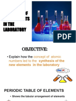 Melc 3-The Atomic Number and The Synthesis of New Elements in The Laboratory