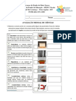 Avaliação de Ciencias