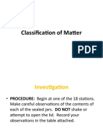 Unit 1 - Activity 11 - Classification of Matter Lab Reading