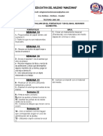 Actividades A Evaluar en El Portafolio y en El Baul