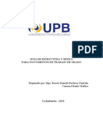 Guía y Estructura Proyecto de Grado UPB