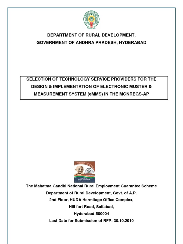 eMMS Implementation for MGNREGS-AP | PDF | Business | Computing And ...