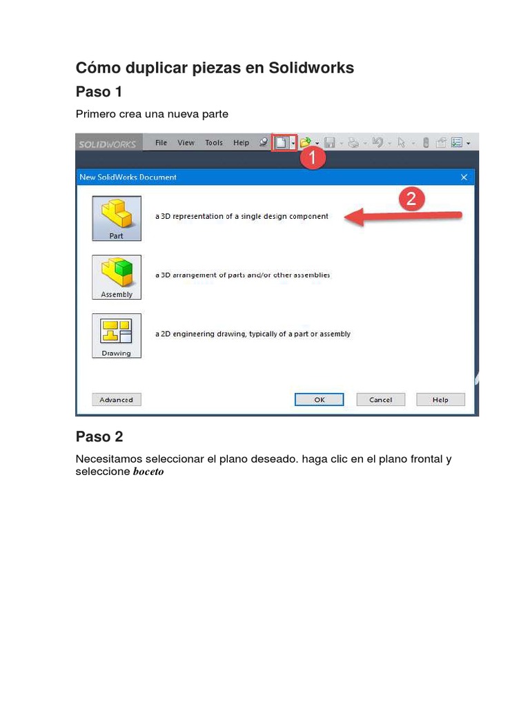 Cómo Duplicar Piezas en Solidworks | PDF