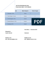 DAFTAR Penyerahan Soal