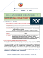 4T0 Ficha de Autoaprendizaje C y T - Explica