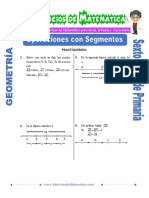 Ejercicios de Operaciones Con Segmentos para Sexto de Primaria