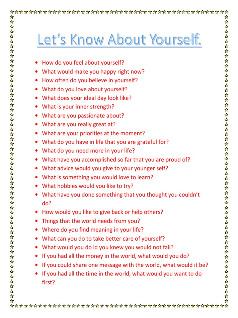 Self-Reflection Questions for Growth | PDF | Self-Improvement