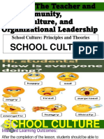 School Culture: Principles and Theories