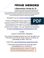 Philippine Heroes: Pursuant To Memorandum Circular No. 25