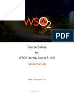 Course Outline For WSO2 Identity Server 5.10.0: Fundamentals