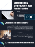 Clasificación y Elementos Del Acto Administrativo