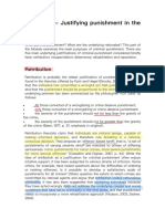 Topic Two - Justifying Punishment in The Community: Retribution