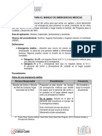 Rev. PROTOCOLO DE MANEJO DE EMERGENCIAS MEDICAS EN CENTROS