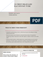 Closed Chest Drainage/ Thoracostomy Tube: Mosqueda, Mary Grace B. Gumama Ameiyrha